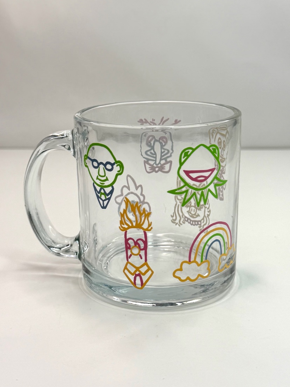 The Muppets Colorful Clear Glass Character Mug
